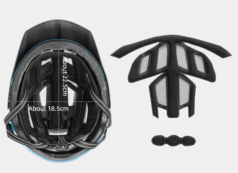 Casco negro/azul ROCKBROS TS-39-BB