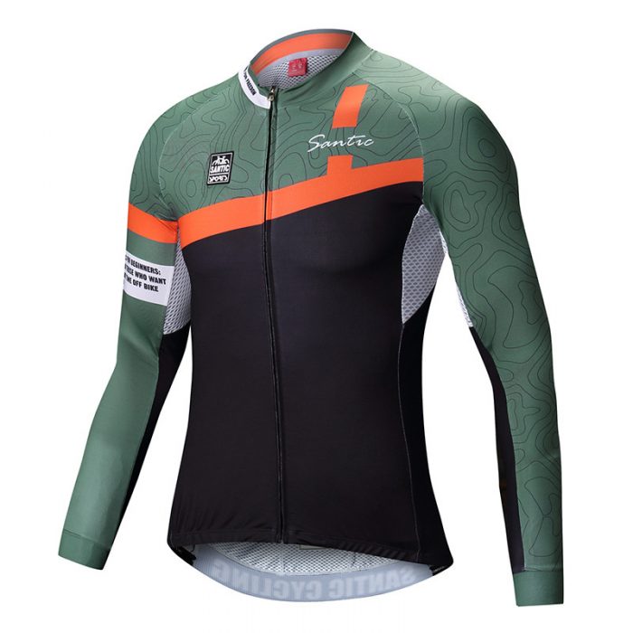 Jersey verde con negro Burow SANTIC M8C01090V-L