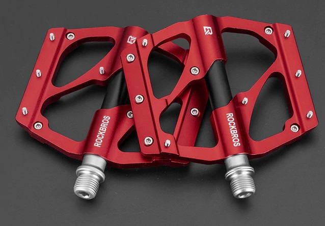 Pedal aluminio rojo con negro 2020-12BRD