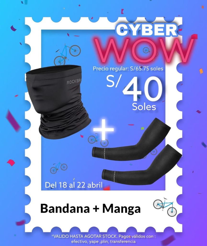 Pack Cyber WOW 1 [Bandana WB-001B + manga XT9002BK]