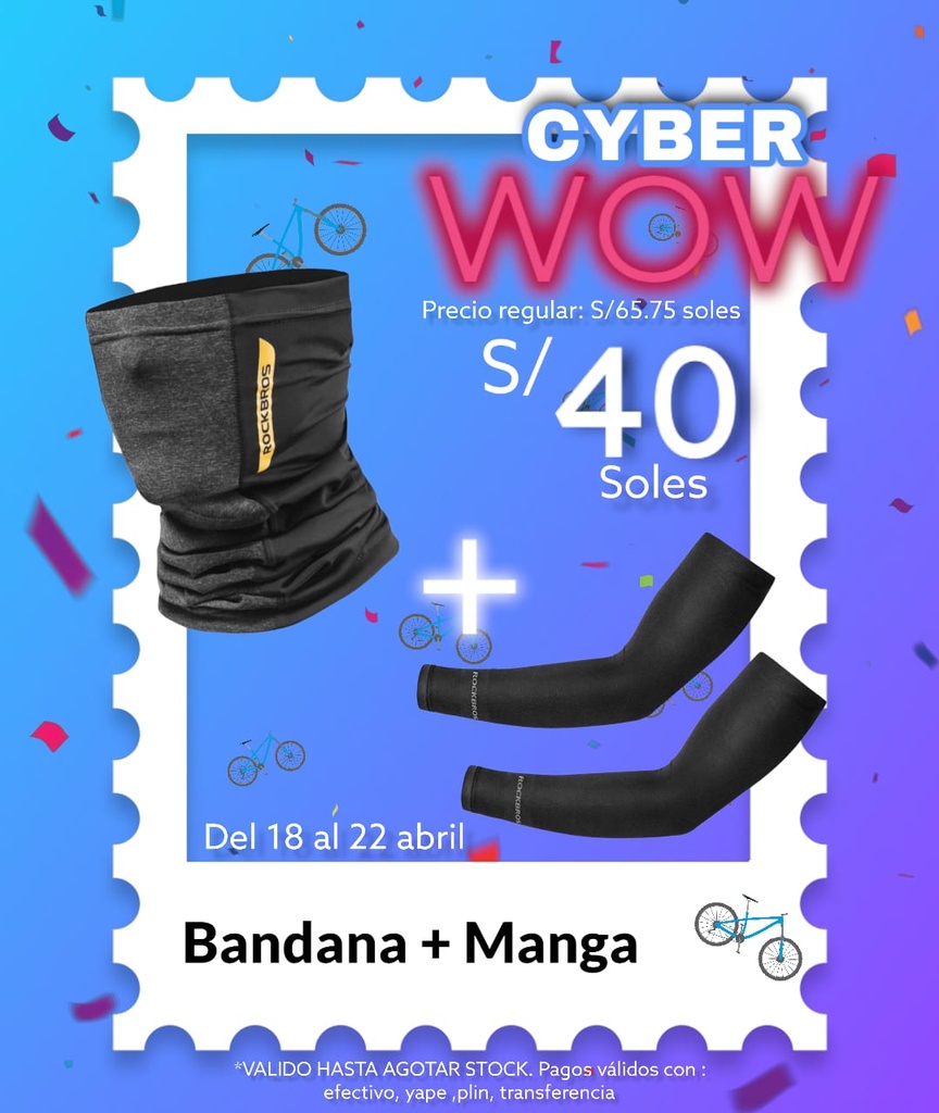 Pack Cyber WOW 2 [Bandana WB-002B + manga XT9002BK]