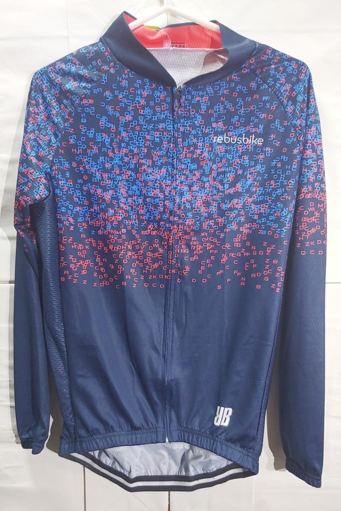 Chaqueta de Ciclismo Azul con letras Rebusbike Mujer - CCARBM-XL