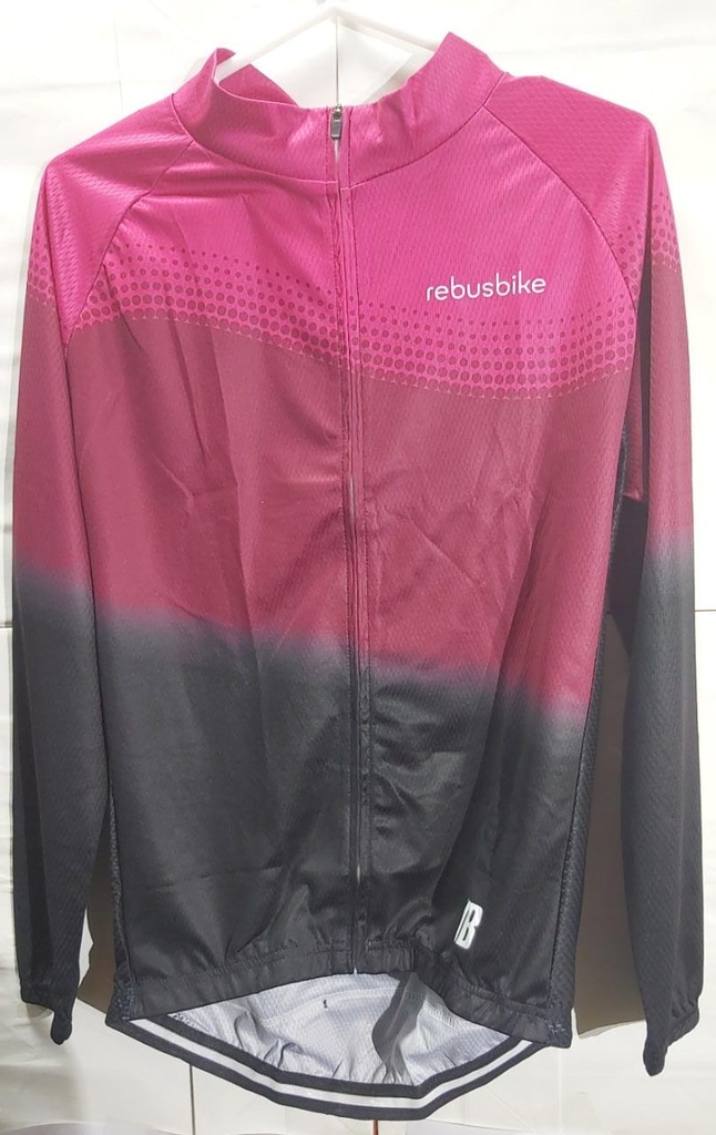 Chaqueta de Ciclismo Guinda con puntos Rebusbike Mujer - CCGPRBM-M