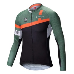 [M8C01090V-L] Jersey verde con negro Burow SANTIC M8C01090V-L